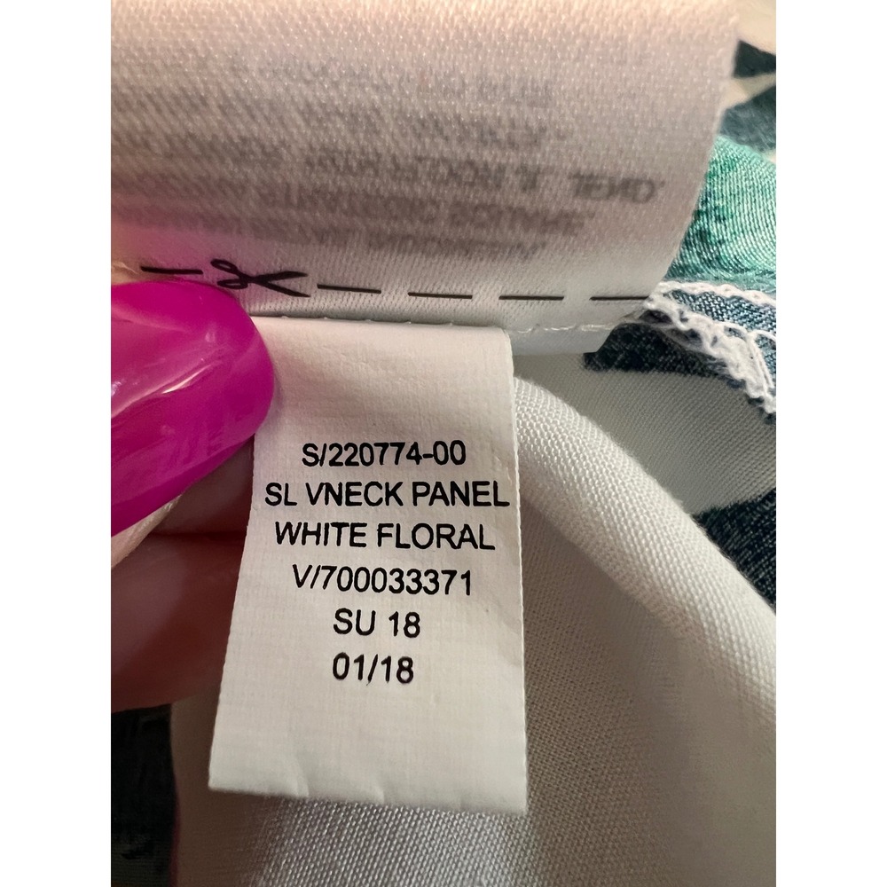 Old Navy Womens White Tropical Floral V-Neck Sleeveless Shift Dress S 220774-00 - Picture 5 of 7